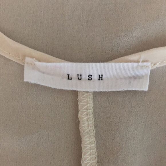 Lush Ivory Beaded Tank Top -S - Picture 6 of 8